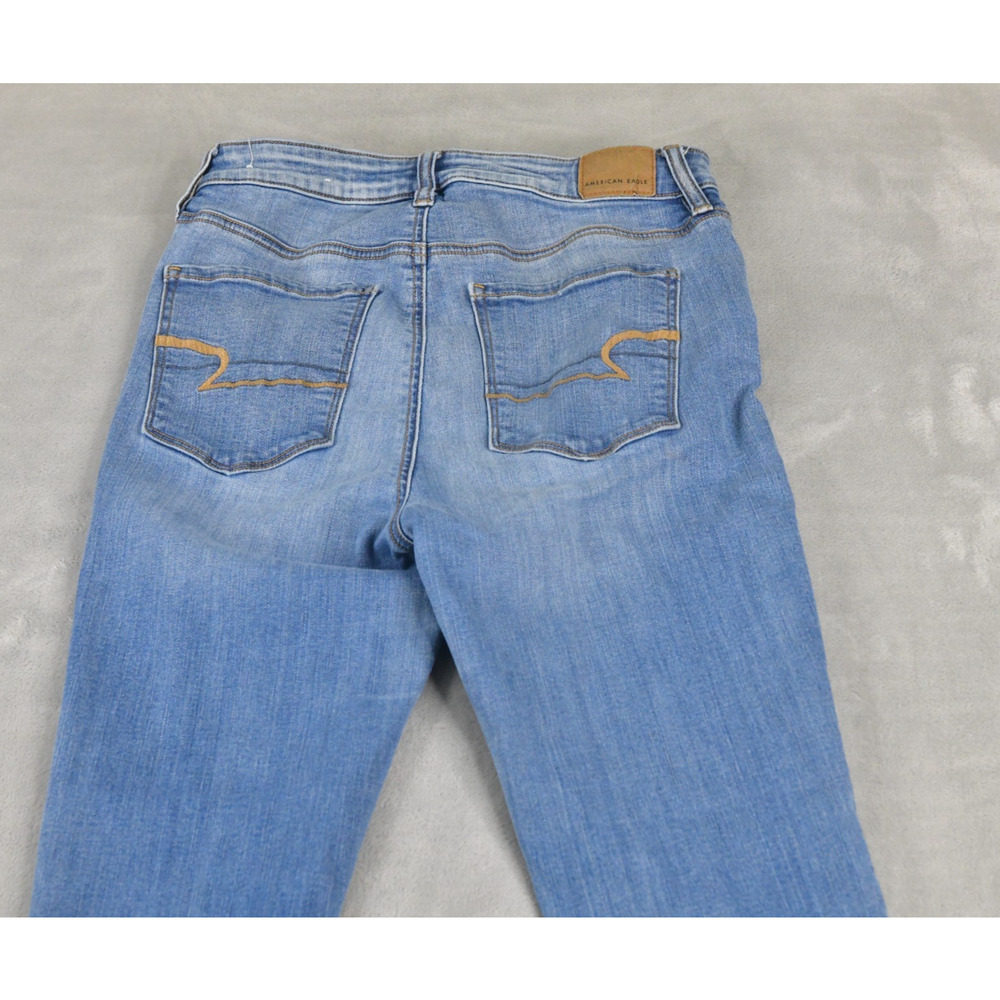 American Eagle Jeans Womens 8 (27x28) Super Hi-Rise Jegging Blue Denim - Picture 7 of 10